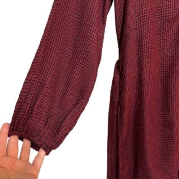 NWT Paige | Rumba Red & Black Plaid Isabelle Mini Dress Size XS - Picture 6 of 15